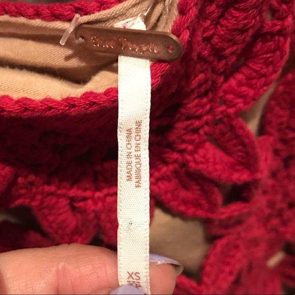 Free People Fuchsia Pink Crochet Mini Dress - Picture 6 of 8